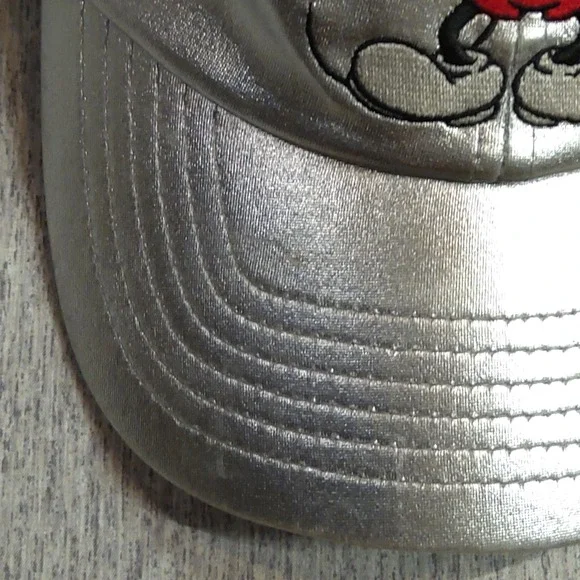 Disney Parks Mickey Mouse Silver baseball hat w/ 2 jewels on red shorts - Picture 4 of 8